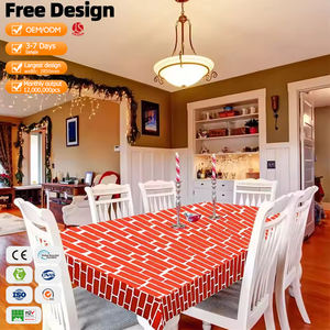 <span class=keywords><strong>Mantel</strong></span> Desechable <span class=keywords><strong>de</strong></span> Plástico para Navidad, Diseño <span class=keywords><strong>de</strong></span> Pared <span class=keywords><strong>de</strong></span> Ladrillo Rojo, <span class=keywords><strong>Mantel</strong></span> para Decoración <span class=keywords><strong>de</strong></span> Fiestas - Product Image 1