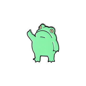 <strong>Best</strong>-Selling Cute Cartoon Frog Enamel Pin | Creative Gesture Style Alloy Dripping Oil Brooch | Apparel Clothing Accessories - Product Image 3