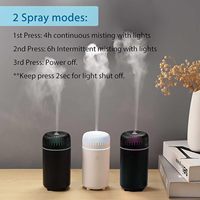 Diffuseur d'aromathérapie pour huiles essentielles Mini USB Air Scent Petit humidificateur avec 7 LED Changement de couleur