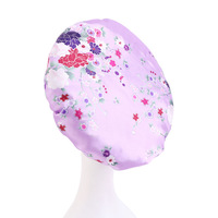 Bonnet de nuit en satin de soie élastique pour femme, imprimé floral, pour usage quotidien, bonnet de beauté en satin pour l'été