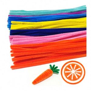Handmade Educational DIY Craft Kit <b>Soft</b> Velvet Chenille Pipe Cleaners 8mm*30cm Customizable Color High Quality for Kids Creative - Product Image 5