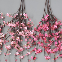 Ranting Bunga Sakura Buatan dari Sutra, Tangkai Bunga Sakura Realistis untuk Dekorasi Pernikahan, Fotografi, dan Rumah
