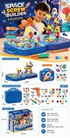 Jouet éducatif, blocs de construction DIY, puzzle magique, constructeur à vis, assemblage créatif, jouet amusant, jeu de société, puzzle DIY, ensemble d'outils DIY