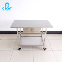 Équipement vétérinaire OSCAT ET-26, équipement médical vétérinaire, table de traitement vétérinaire en acier inoxydable 304 avec tiroir de rangement