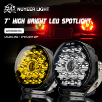 Superbright 12v 24v 4X4 Offroad 9 pouces Laser Led Spot Driving Lights Blanc Jaune pour Bateau Marine Camion Offroad Cars