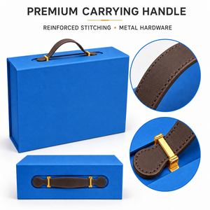 Factory Direct Luxury Magnetic Foldable Gift <b>Box</b> With Handle Custom Size & Full Color Printing Flat <b>Pack</b> Gift Packaging <b>Box</b> - Product Image 2
