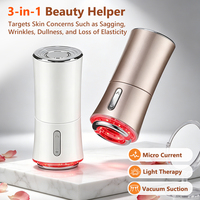 Appareil de beauté sans fil pour le lifting et le raffermissement de la peau du visage et du cou, couleurs rouge, violet, vert et 3 modes, dispositif de massage par ventouses sous vide