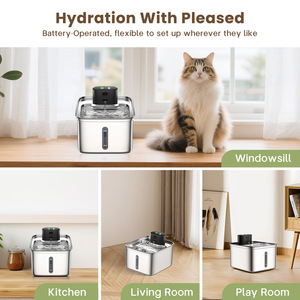 Fuente de Agua <span class=keywords><strong>para</strong></span> Mascotas de Acero Inoxidable con Bomba Silenciosa de 3.5L <span class=keywords><strong>para</strong></span> <span class=keywords><strong>Perros</strong></span> y Gatos, Suministro de Fábrica - Product Image 5
