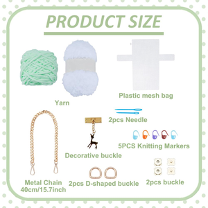 <b>DIY</b> Knitting Crochet Bag Making <b>Kit</b>, Handmade Woven Tote Bag Making Materials Set Women Shoulder Bag Making Accessories - Product Image 3