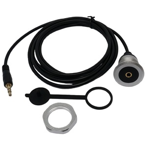 Câble d'extension stéréo 3,5 mm 3 cœurs 3P femelle vers mâle à montage sur panneau, connecteur <span class=keywords><strong>audio</strong></span> TRS AUX 3,5 mm à montage affleurant - Product Image 1