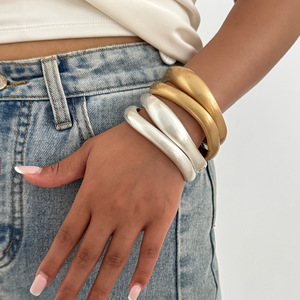 Modernist Stackable 925 Silver Band Rings Set | Multi-Size Minimalist Jewelry for Layering Mix & <b>Match</b> Style Editorial - Product Image 3
