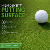 Gazon artificiel synthétique haute densité pour putting green de golf, pour entraînement en intérieur et en extérieur sur les terrains de golf