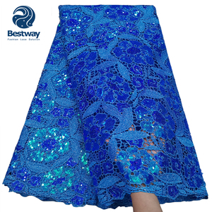 Tissu en dentelle africaine Bestway 2024, dentelle guipure française nigériane de haute qualité, <span class=keywords><strong>soluble</strong></span> dans l'eau, pour la couture de mariage - Product Image 6