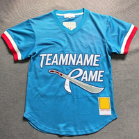 Jersey Baseball Latihan Pemuda Kustom Premium Bahan Tackle Twill Bernapas Warna Cerah Hijau Mint Tanpa Kancing Kaos Baseball Pria