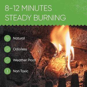 Factory Direct Wholesale Natural Wood Wool Roll <strong>Firestarters</strong> Box Machine-Made Charcoal <strong>BBQ</strong> Stick Outdoor Kitchen Essentials - Product Image 2