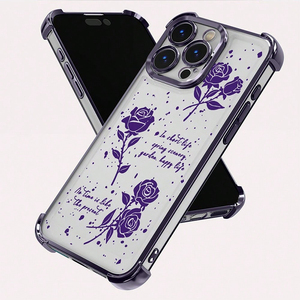 Funda <span class=keywords><strong>de</strong></span> TPU Galvanizada en Oro Rosa para iPhone 16/Pro Max con Diseño <span class=keywords><strong>de</strong></span> Cuatro Esquinas Reforzadas con Airbag a Prueba <span class=keywords><strong>de</strong></span> Golpes - Product Image 5