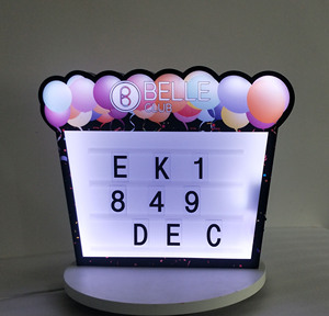 Precio de fábrica personalizado recargable LED VIP Glorifier Display Modern Marquee Message Box Letter Board para Night Club Party Bottle - Product Image 2