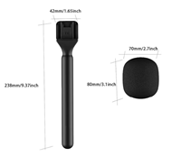 Microphone sans fil universel Interview Handheld Stick pour Lavalier Microphones Dj Rd Collier Clip Mic Live TV Station Outdoor