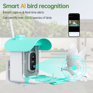 Nouvelle mangeoire à oiseaux intelligente et compacte avec caméra, alimentée à l'énergie solaire et équipée d'une caméra haute définition 4MP, conçue pour l'accrochage - Product Image 5