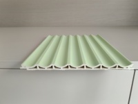 Panneau mural rainuré moderne WPC, vert menthe clair, décoration intérieure, composite bois-plastique, revêtement imperméable