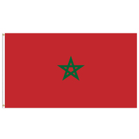 Drapeau du Maroc imprimé sur mesure d'une seule face 3x5ft, personnalisable pour toutes les bannières nationales et drapeaux d'affichage.