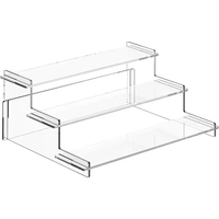 Étagère de présentation de gâteaux à 3 niveaux en acrylique transparent personnalisée, type debout, pour parfums, fêtes, desserts, rangement