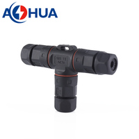 Haute Qualité En Plastique T Splitter M23 2 3 4Pin Câble Connecteur Vis Fixation Led Câble D'alimentation Connecteur 35A Adaptateur IP68