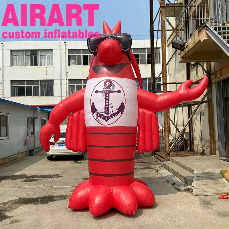 open event inflatable crawfish balloon,standing inflatable lobster cartoon