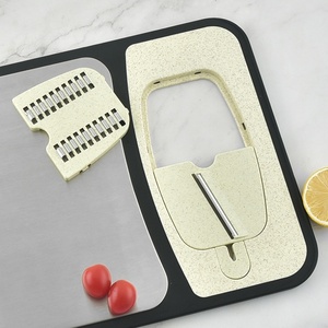 เขียงพลาสติกอเนกประสงค์ทำจากฟางข้าวสาลี พร้อมที่ขูด - Product Image 2