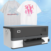 Imprimante DTF A3, Imprimante DTF à Double Tête, Imprimante DTF pour Film PET, Imprimante Textile Numérique, Mélange d'Encre Blanche DTF Multi-Couleurs avec Recirculation