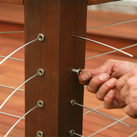 Barrière de sécurité minimaliste en acier inoxydable sur mesure Prima Cable Railing pour escalier de villa, balustrade en câble métallique