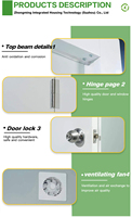 Toilettes et douches modulaires préfabriquées pour cabine sanitaire à installation rapide Toilettes mobiles