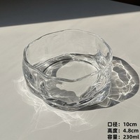 Ensemble de bols à dessert de luxe de forme irrégulière, valeur esthétique élevée, bols et assiettes en verre en forme de nuage