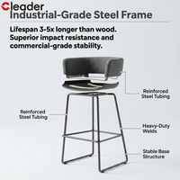 Tabouret de bar moderne de luxe sur mesure en tissu rembourré, tabouret de comptoir de cuisine, mobilier commercial, pieds en métal