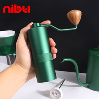 Ensemble de moulin à café manuel NIBU, outils de préparation de café écologiques, coffret cadeau, kit pour débutants et professionnels