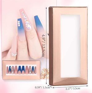 Nhà Máy Bán Hàng Trực Tiếp Biểu Tượng Tùy Chỉnh Sang Trọng Dài Rỗng Báo Chí Giả Trên Móng Tay Bao Bì Hộp Giấy - Product Image 4