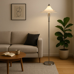 Lampe <span class=keywords><strong>sur</strong></span> pied Magnolia rétro moderne <span class=keywords><strong>en</strong></span> gros <span class=keywords><strong>en</strong></span> <span class=keywords><strong>ligne</strong></span>, style europé<span class=keywords><strong>en</strong></span> mi-siècle, <span class=keywords><strong>en</strong></span> acrylique blanc pour chambres et bureaux - Product Image 3