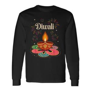 Camiseta de manga larga Diwali con diseño del festival hindú indio de las luces - Product Image 1