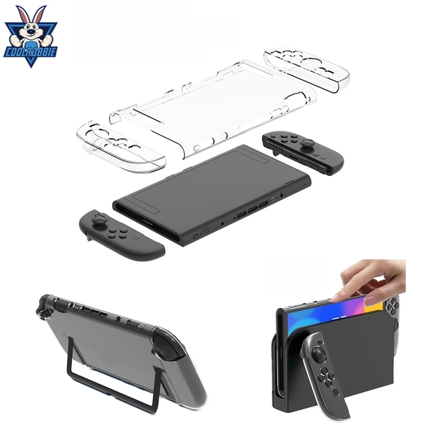 CoolRabbie Transparent Hard Shell for Nintendo Switch 2 Console Clear Protective Cover Controller Case