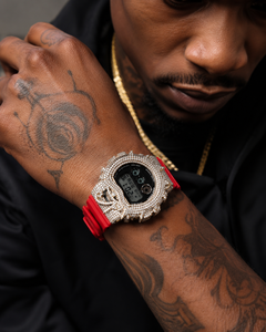 Boîtier de montre en laiton de luxe avec lunette en moissanite VVS en forme d'épingle de dragon, style Ice Out, pour Casio <span class=keywords><strong>G</strong></span>-<span class=keywords><strong>Shock</strong></span> DW6900, pièces de montre Hip Hop, vente en gros - Product Image 5