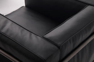 Chaise design moderne série LC Fauteuil en métal noir une <span class=keywords><strong>place</strong></span> pour canapés de salon pour décoration d'appartement et d'hôtel - Product Image 6