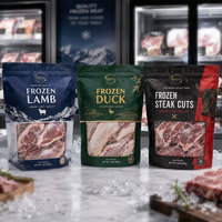 Sachet alimentaire laminé personnalisé avec logo imprimé pour viande congelée, sachet alimentaire en plastique de qualité alimentaire pour bœuf, poulet, fruits de mer