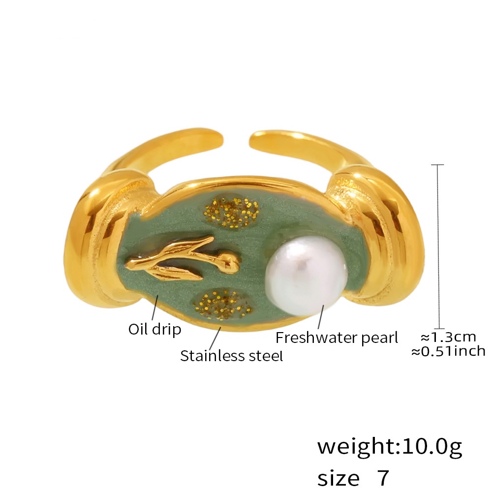 Gold Freshwater Pearl Ring