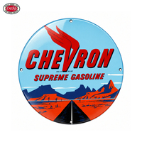 Plaque émaillée vintage effet vieilli Champion Spark Plugs Service Station, avec bordure, pour garage, atelier, ou décoration de man cave