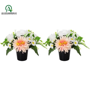 Artificial <strong>Graves</strong> Pots Silk <strong>Grave</strong> <strong>Flower</strong> Pot Spring Silk Cemetery Funeral Memorial Bouquet with <strong>Holders</strong> <strong>for</strong> Graveside Decoration - Product Image 6