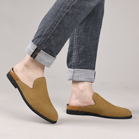 Mules et mocassins sans talon en cuir microfibre velours pour hommes – Confortables, décontractés, respirants, toutes saisons, grandes tailles, vente en gros usine