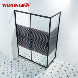 مصنع الصين الحديثة فندق المنزل الحمام مؤطرة مستطيله من الزجاج المقسى الألومنيوم غرفة الاستحمام - Product Image 2