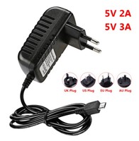 5V mikro USB şarj cihazı abd/ab/AU/İngiltere tak 5V 3A AC/DC adaptörü güç tedarik ahududu PI 3 sıfır Tablet PC