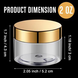 <span class=keywords><strong>100</strong></span> pcs nhỏ rõ ràng <span class=keywords><strong>l</strong></span>ọ nhựa có nắp đậy miệng rộng <span class=keywords><strong>container</strong></span> cho kem dưỡng da cơ thể butters PP cơ sở vật chất - Product Image 3