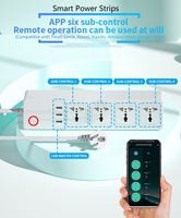 Stop Kontak Ekstensi Listrik Industri Smart Life WiFi 3 Pin dengan Port USB, Strip Daya Universal, Timer, Grounding Otomatis, Kabel Listrik India